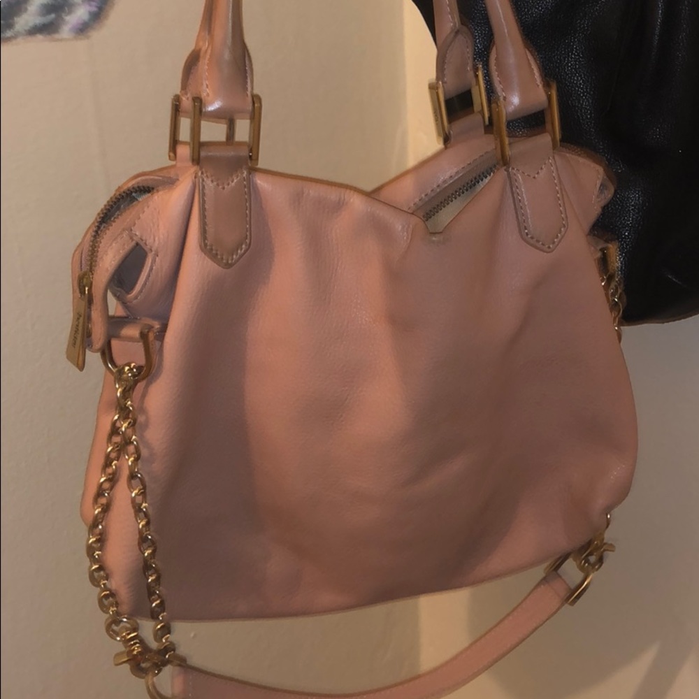 Botkier Valentina Satchel, Convertible Shoulder, Crossbody Bag, Dusty Rose - Picture 6 of 6